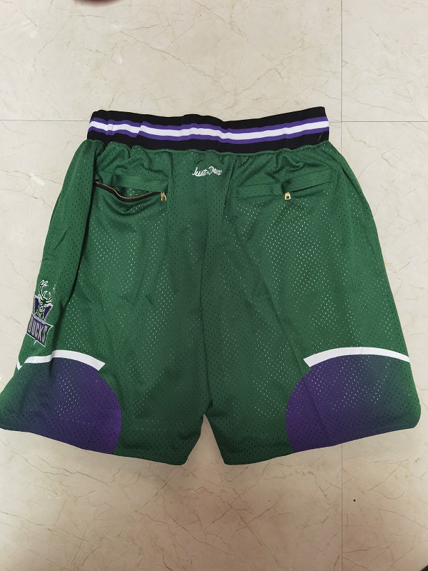 2020 Men NBA Milwaukee Bucks green shorts->toronto raptors->NBA Jersey